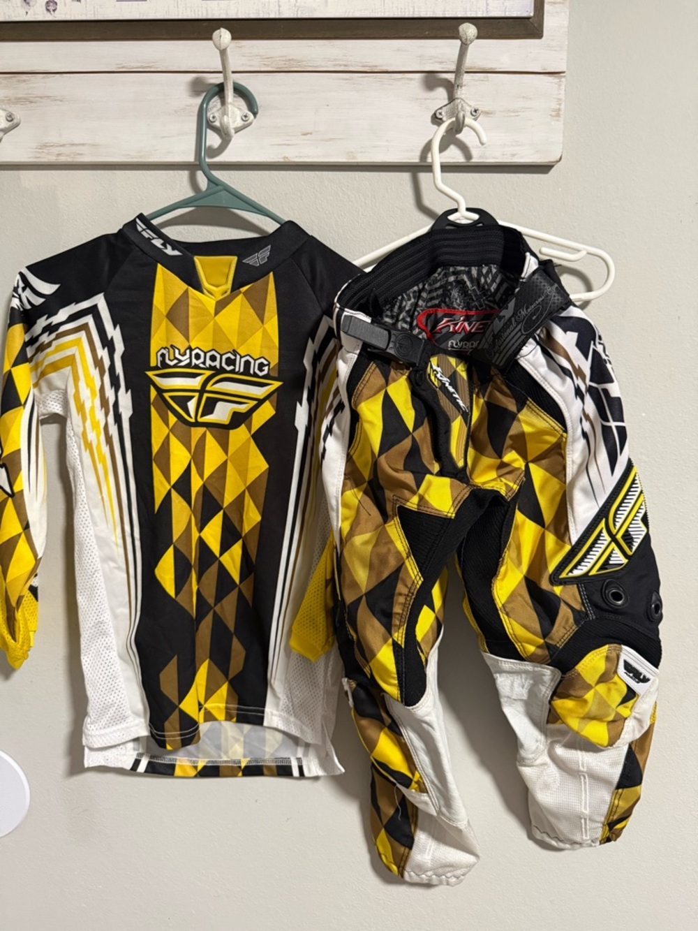 Fly Racing Kids Yellow & Black Motocross Jersey and Pants Set